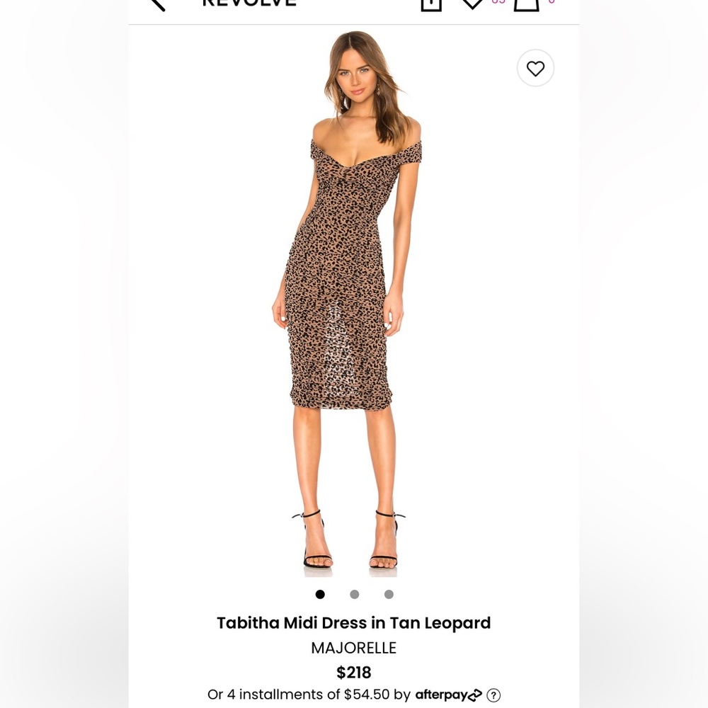 Majorelle leopard midi dress M